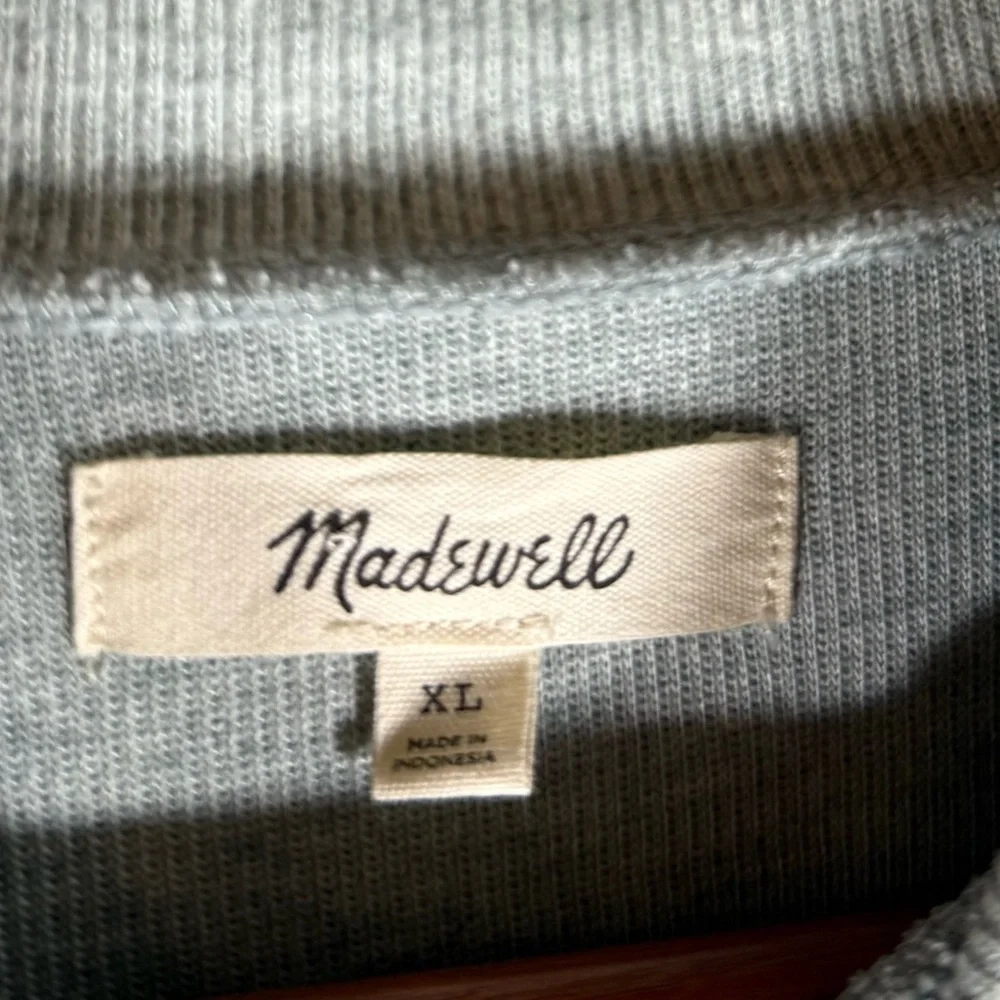 Madewell (Re)Sourced Plush Mock Neck Puff Sleeve Top XL A12